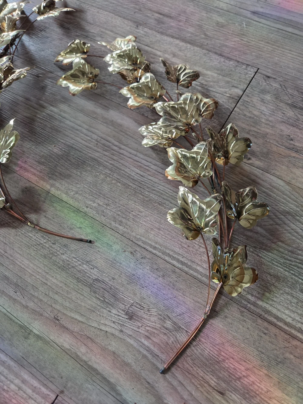Homco Gold Leaf Vine Wall Decor Set